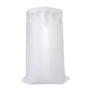 Trung Quốc bán buôn 50kg 100LB đồng bằng Trắng <span class=keywords><strong>Polypropylene</strong></span> nhựa PP dệt bao tải New rỗng túi gạo - Product Image 4