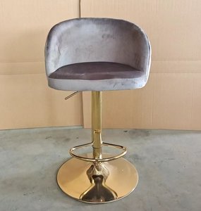 Đồ Nội Thất Ăn Vải Phân Thanh Ghế 360 ° Xoay Nhà Bếp Mạ Vàng Chân Truy Cập Nhà Bếp Đảo Truy Cập Nhung Thanh Ghế - Product Image 2