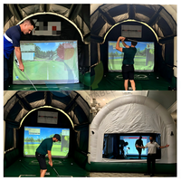Tienda de Campaña Inflable Personalizada para Simulador de Golf, Impermeable, de PVC, para Exteriores, Jaula de Práctica de Golf, Tienda de Campaña Pequeña