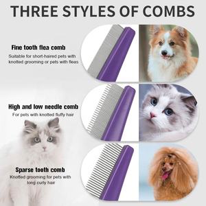 Peine de pelo con Logo personalizado para mascotas, peine para el cuidado de pulgas de perro, Pin de gato, venta al por mayor de fábrica - Product Image 2