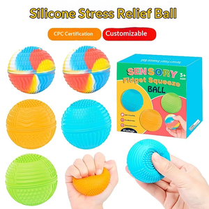 Sensory <b>Educational</b> <b>Toy</b> Tactile Squeeze Ball Silicone Ball Silicone Ball Stress Relief <b>Toy</b> Stress Relief Board - Product Image 2