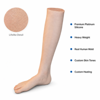 Modèle réaliste de jambe inférieure en silicone platine taille 37, squelette, modèle de corps humain réel pour la pratique du nail art, présentoir, mannequin féminin