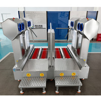 Machine de lavage et de désinfection électrique commerciale pour chaussures et bottes en plastique, idéale pour l'hygiène des abattoirs, des usines de transformation de volailles et de bœuf