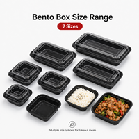 Boîte à lunch en PP micro-ondable Sunzza, boîte à sushi jetable, emballage pour plats à emporter, récipient pour salade à emporter