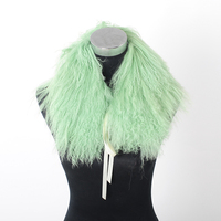 Écharpe pour femme adulte en fourrure de mouton de Mongolie véritable, couleur personnalisée, motif léopard, écologique, moelleuse, taille moyenne, pour l'hiver