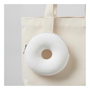 Porte-clés en peluche en forme de donut, pochette zippée, porte-monnaie, cadeau Kawaii, logo personnalisé, vente en gros - Product Image 2