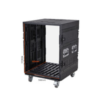 Flight case antichoc léger pour rack d'amplificateurs avec indice de protection IP66/IP55, personnalisable OEM pour équipement audio professionnel 12U