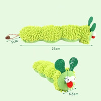 Jouet pour chat en forme de chenille mignonne avec herbe à chat et couineur, résistant aux griffures et aux morsures, pour le divertissement des animaux de compagnie