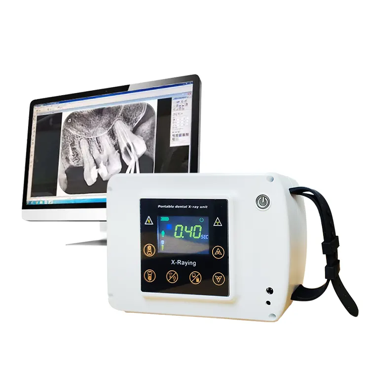 S704A高品質画像ポータブル歯科用X線ユニットカラフルなLCDスクリーン簡単操作センサーとフィルムとの一致