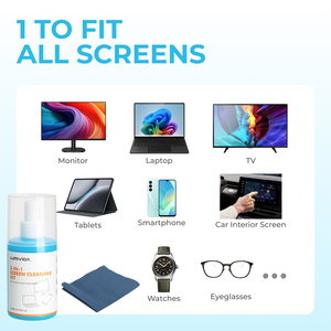 LV-SC-3 xách tay 2 trong 1 màn hình làm sạch Kit với Vải fleece cực dễ dàng màn hình sạch hơn cho màn hình cảm ứng máy tính xách tay màn hình máy tính - Product Image 3