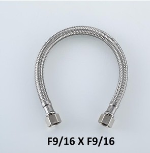 Manguera Metálica Flexible de Acero Inoxidable Estilo Europeo y Americano, Recubierta de Níquel, con <span class=keywords><strong>Tubo</strong></span> Interior de EPDM para Inodoro - Product Image 4