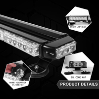 Luces estroboscópicas de tira larga para techo de coche, luces LED de 12-24v, 318-6, gran oferta