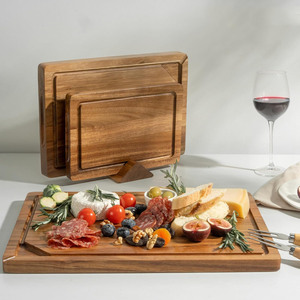 Tablas <span class=keywords><strong>de</strong></span> <span class=keywords><strong>Cortar</strong></span> <span class=keywords><strong>de</strong></span> Madera <span class=keywords><strong>de</strong></span> Acacia para Cocina, Juego <span class=keywords><strong>de</strong></span> 3 Tablas <span class=keywords><strong>de</strong></span> <span class=keywords><strong>Cortar</strong></span> Sostenibles <span class=keywords><strong>con</strong></span> Soporte y <span class=keywords><strong>Compartimentos</strong></span> Integrados - Product Image 3