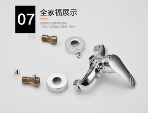 Robinet de douche mural en alliage de zinc chromé <span class=keywords><strong>avec</strong></span> cartouche céramique, levier unique et tige coulissante pour appartement - Product Image 2