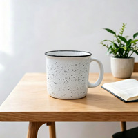 Tasse à café de bureau en céramique à large ouverture de 14 oz avec poignée, tasse à thé au lait en porcelaine pour la maison, gobelet de camping – Vente en gros