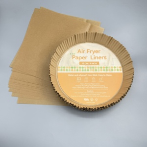 Papier de cuisson jetable carré sans poignée pour friteuse à air, revêtement en silicone de qualité alimentaire, antiadhésif, imperméable, pour la cuisine - Product Image 3