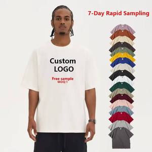T-shirts à manches courtes coupe ample et courte, 100 % coton 280 g/m² de haute qualité, avec épaules tombantes, personnalisables avec logo imprimé - Product Image 1