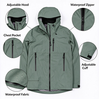 Veste de protection imperméable pour homme, respirante 20000 mm, certifiée BSCI, logo personnalisé OEM
