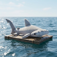 Peluche de Tiburón Martillo Realista Personalizado, Muñeco de Animal Marino Suave para Acuario, Recuerdo, Fiesta Temática Oceánica, Fabricante OEM ODM