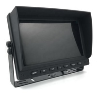 Écran de voiture TFT LCD 9 pouces à écran quadruple AHD 1080P 4CH avec fente pour carte SD, DVR intégré pour tracteur, camion, bus