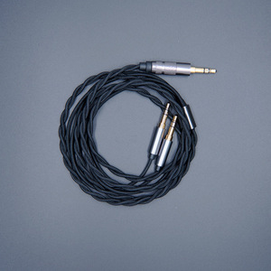 Cable de audio Hifiman de 3,5 mm a doble 3,5 mm, 120 cm, conectores metálicos trenzados para HE400 HE400i Sundara - Product Image 3