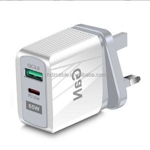 Chargeur mural multi-ports USB C QC3.0 65W à charge rapide PD3.0 pour smartphone, ordinateur portable, chargeur USB rapide - Product Image 3