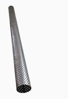 Tube perforé en acier inoxydable galvanisé INNOVAT-LL, épaisseur 1,2 mm, soudure continue, trous de 3 mm, espacement de 5 mm