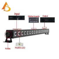 Barre de projecteur mural linéaire DMX à pixels RVBW 4-en-1 18x10W pour intérieur, très vendue