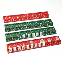 Supports de Mahjong en Acrylique Personnalisés OEM avec Impression de Noël, Style Vague, pour Accessoires de Jeu de Table de Mahjong