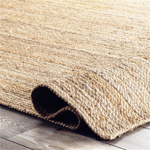 Alfombras Costeras Alfombra <span class=keywords><strong>De</strong></span> Balcon Canamo 2 Pies <span class=keywords><strong>Mimbre</strong></span> Marrones Sarga Redondas Acento Pequenas Delgadas Trapo - Product Image 3