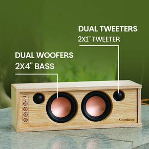 Altavoz <span class=keywords><strong>de</strong></span> conexión inalámbrica <span class=keywords><strong>de</strong></span> madera Wine Tasting Companion, controladores duales, TWS, 2000mAh, conexión inalámbrica - Product Image 5