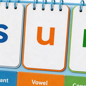 Custom Educational Board Game Phonics Game Vocabulary Learning Flashcard Cognitive Memoroy Card Double Sided Spelling Flip Chart - Product Image 4