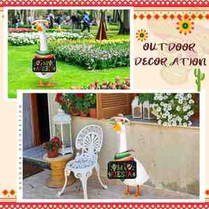 Nouvel ensemble de vêtements pour oie blanche de 23 pouces, décoration de porche, ornement de vacances, assiette - Product Image 5