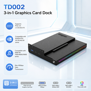 Base de Conexión para GPU Externa Thunderbolt 3 4 de 40 Gbps, RGB PCIe 3.0 X16 EGPU, Carcasa Abierta de Aluminio, Base para Tarjeta Gráfica Ultra Rápida - Product Image 3