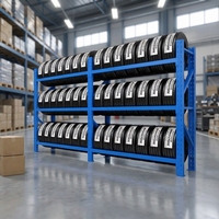 Étagère de stockage de pneus en acier, étagère de rangement multi-niveaux pour entrepôt, étagère robuste détachable pour garage, atelier de réparation
