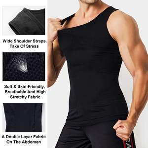 Gilet de contrôle du ventre personnalisé chemise à compression abs façonnage débardeur gilet amincissant vêtements de forme pour hommes - Product Image 4