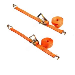 2인치 3톤 중량급 강철 및 폴리에스터 GS 인증 래칫 타이 다운 화물 고정 로지스틱 래싱 벨트 스트랩 - Product Image 6