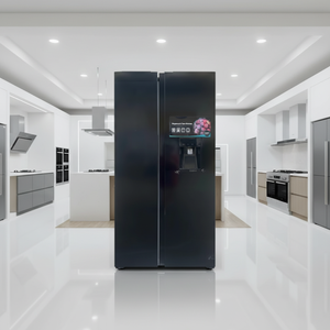 Réfrigérateur Électrique Domestique Neuf en Acier Inoxydable Noir 500L <span class=keywords><strong>avec</strong></span> <span class=keywords><strong>Distributeur</strong></span> <span class=keywords><strong>d</strong></span>'<span class=keywords><strong>Eau</strong></span> et Refroidissement par Air – Prix Abordable, Direct Usine - Product Image 1