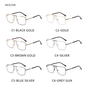 6929 phong cách kinh doanh mới khung quang học cho nam giới cầu đôi hình dạng bấ<span class=keywords><strong>t</strong></span> thường Kính mắ<span class=keywords><strong>t</strong></span> bản lề mùa xuân đền Khung kính - Product Image 5