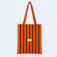 Sac fourre-tout rayé grande taille en toile pour la plage, avec logo personnalisé, idéal pour les voyages, sac à bandoulière, sac de shopping, sac à main tendance