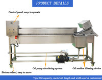 Friteuse à bande transporteuse automatique continue à gaz/électrique LTSS pour frites et nuggets de poulet, capacité 200-300 kg/heure