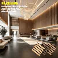 Système de lattes en PET avec noyau en feutre recyclé et support en feutre acoustique, absorption acoustique écologique, chêne et noyer stratifiés, pour salon et chambre
