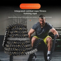 Corde de combat robuste pour entraînement fitness hommes et femmes - Longueur/diamètre personnalisables, écologique, pour perte de poids et mise en forme, idéale pour la maison