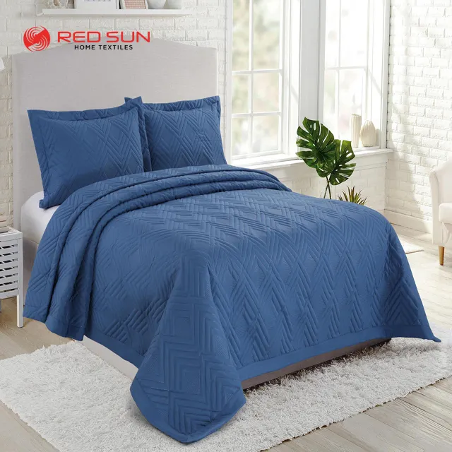 Redsun solid bedspread for twin double queen bed