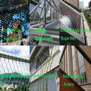 Manufacturer Customized High Strength Flexible Cable Mesh/zoo Mesh /balustrades Mesh/ Stainless Steel Rope Netting