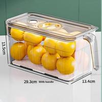 Voedselveilige koelkastorganizer, gedeelde plastic opbergdoos met deksel voor keuken, fruit en groenten