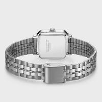 Montre de luxe de haute qualité à étiquette privée, cadran personnalisé avec logo, mouvement Miyota, acier inoxydable lumineux, montre carrée tendance pour femmes