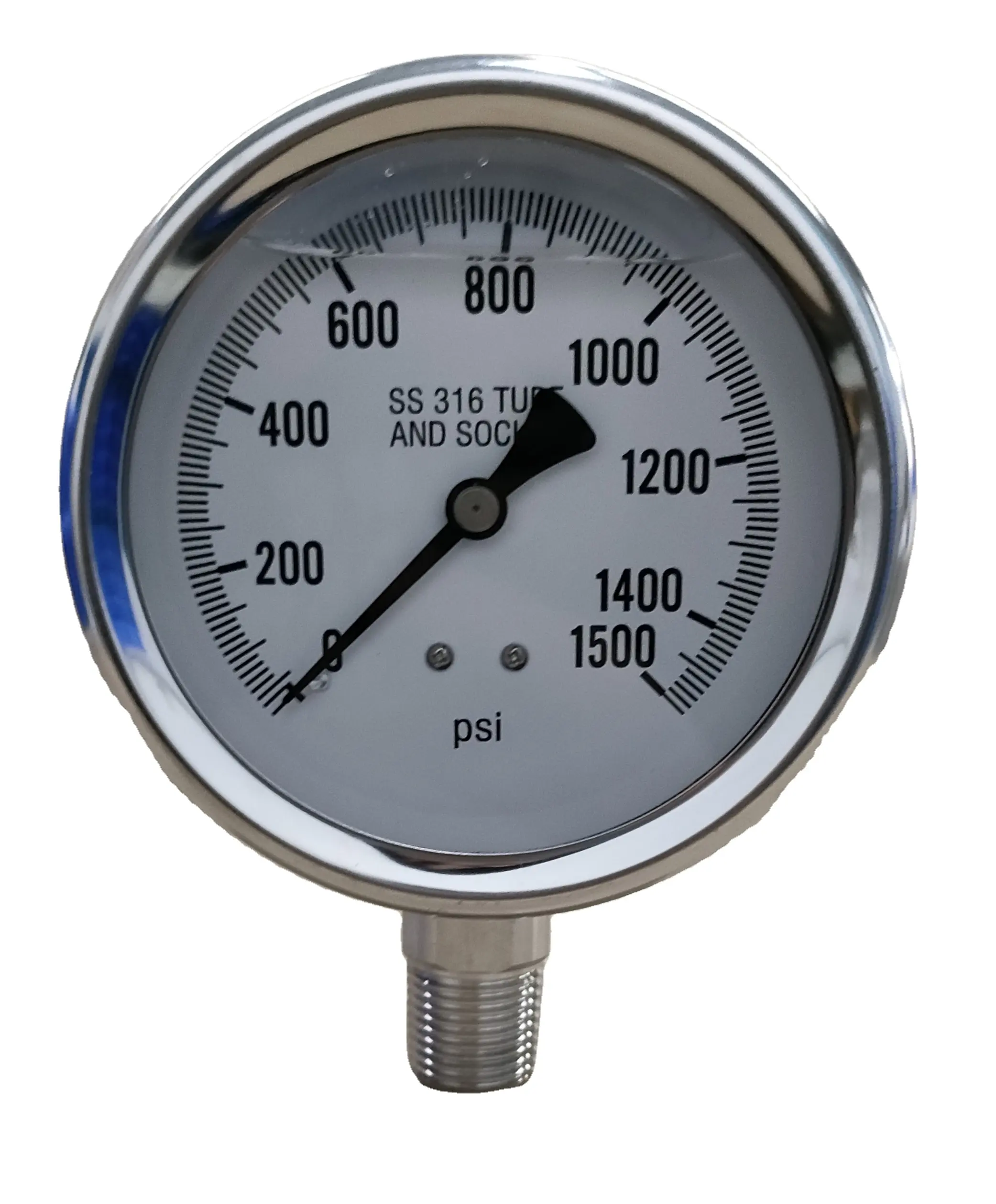 C-4.5LMSS1500 All Stainless Steel Pressure Gauge