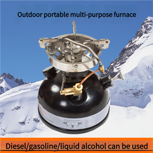 Mini Réchaud Pliant Léger et <span class=keywords><strong>Portable</strong></span> en Acier à Gaz et Diesel pour Camping, Pique-Niques, Barbecues, Voyages – Allumage Manuel - Product Image 3