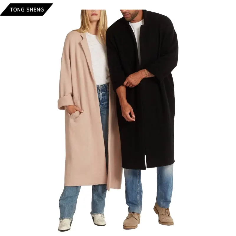Tong Sheng erkek % 100% yün kaşmir palto kadın örgü silgi kadın hırka 100% yün kaşmir karışımı ceket